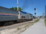 Amtrak 204 prepares to knock down the signal